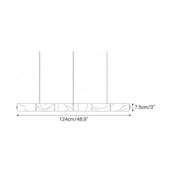Lunvex Alabaster Linear Pendant Lamp – detail 3 — Dimension drawings 1