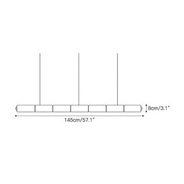 Lunvex Alabaster Linear Pendant Lamp – detail 7 — Dimension drawings 5