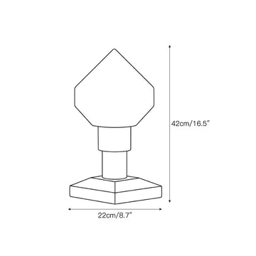 Lyra Alabaster Table Lamp – detail 3 — Dimension drawings 1
