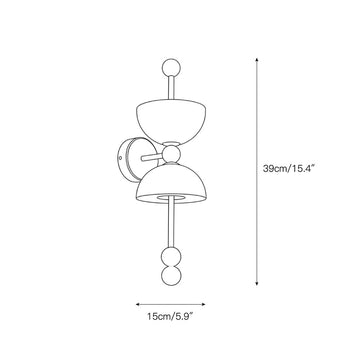 Lyra Alabaster Wall Lamp – detail 3 — Dimension drawings 1
