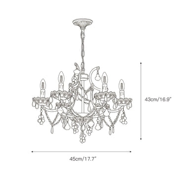 Lyra Isadora Chandelier – detail 3 — Dimension drawings 1