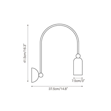 Madame Wall Lamp – detail 4 — Dimension drawings 1