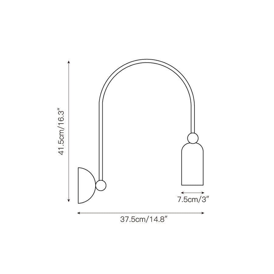 Madame Wall Lamp – detail 4 — Dimension drawings 1