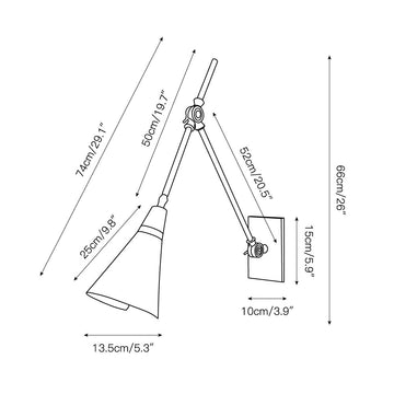 Magari Wall Lamp – detail 3 — Dimension drawings 1