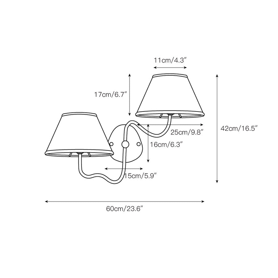 Magdalene Wall Lamp – detail 4 — Dimension drawings 2