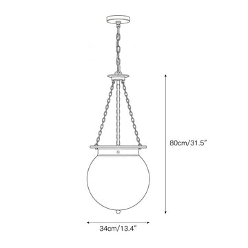Manor Pendant Lamp – detail 3 — Dimension drawings 1