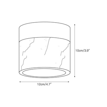 Marble Round Ceiling Lamp – detail 3 — Dimension drawings 1