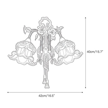 Margaux Fleur Wall Lamp – detail 4 — Dimension drawings 2