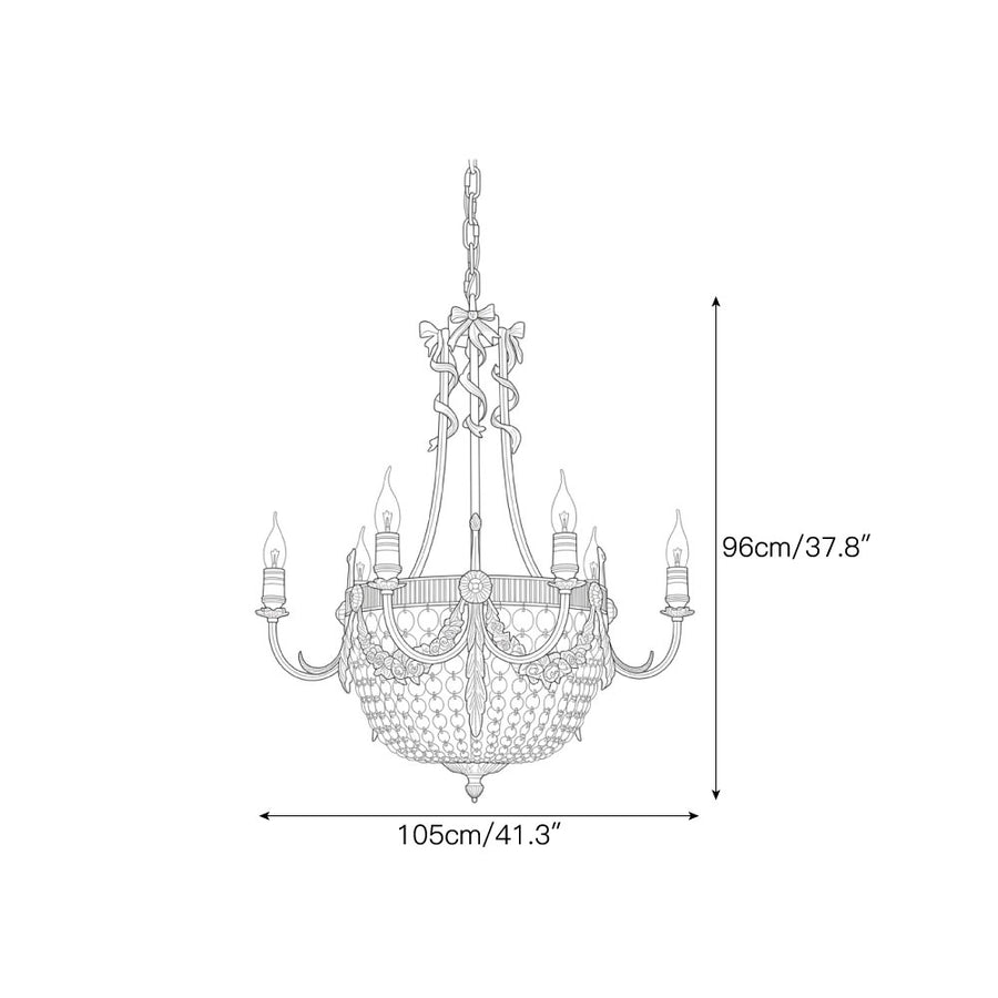 Margot Candelabra Chandelier — Dimension drawings 1