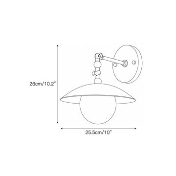 Marie Petite Alabaster Wall Sconce – detail 3 — Dimension drawings 1