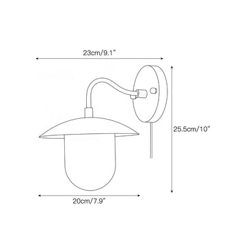 Marie Petite Plug-in Wall Sconce – detail 3 — Dimension drawings 1