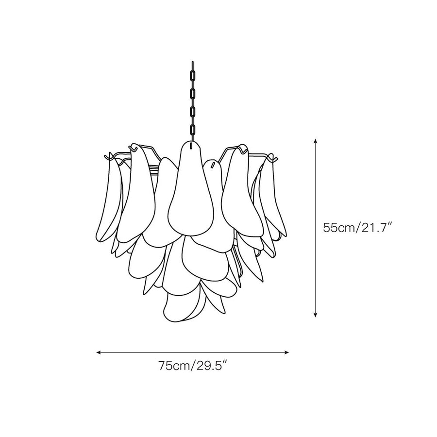 Marielle Murano Chandelier – detail 3 — Dimension drawings 1
