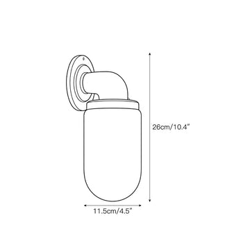 Marine Alabaster Wall Sconce – detail 3 — Dimension drawings 1