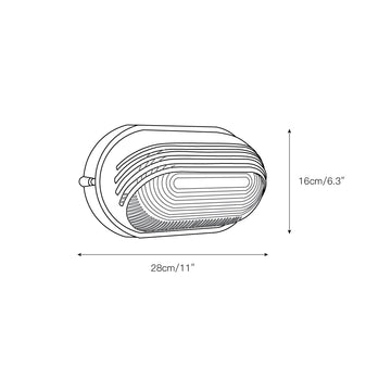 Marine Outdoor Sconce – detail 3 — Dimension drawings 1