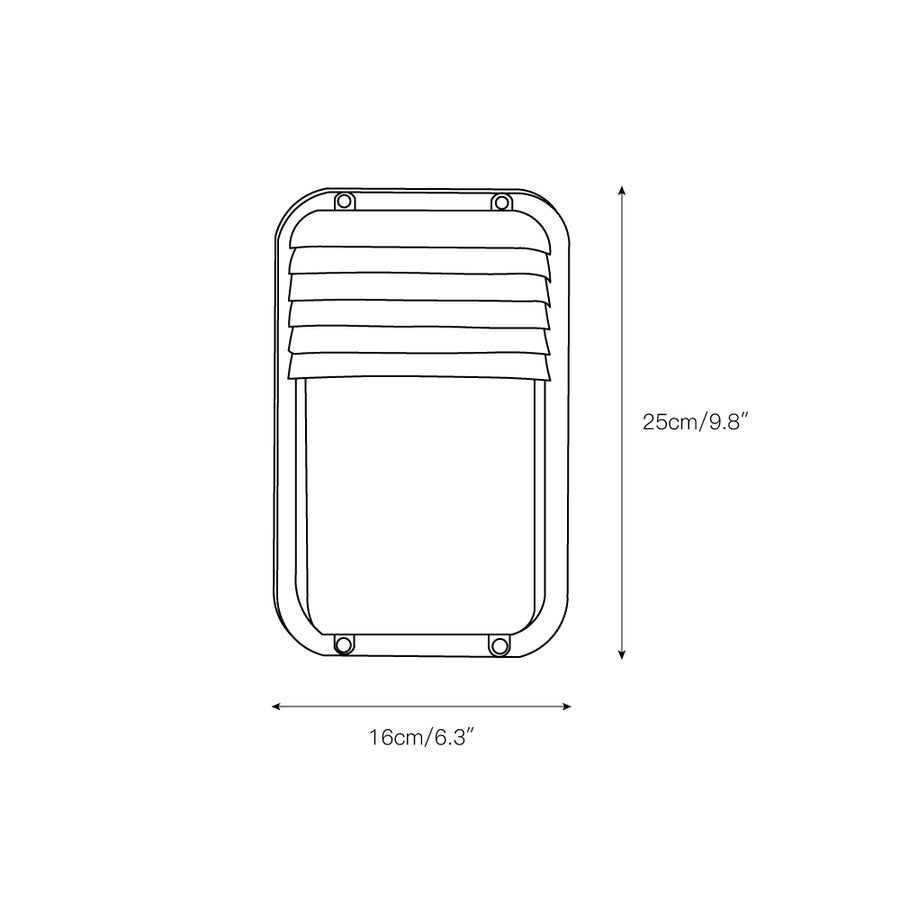 Marine Outdoor Sconce – detail 5 — Dimension drawings 3