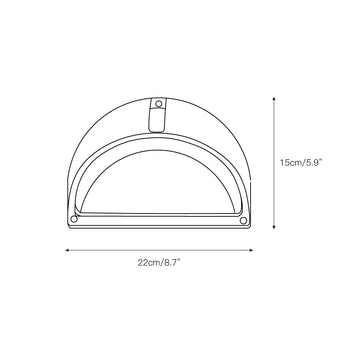 Marine Outdoor Sconce – detail 8 — Dimension drawings 6