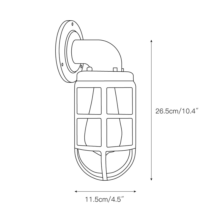 Marine Wall Lamp – detail 3 — Dimension drawings 1