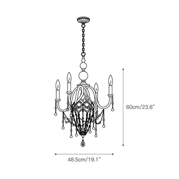 Mariposa Chandelier – detail 4 — Dimension drawings 2