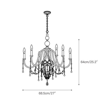 Mariposa Chandelier – detail 5 — Dimension drawings 3
