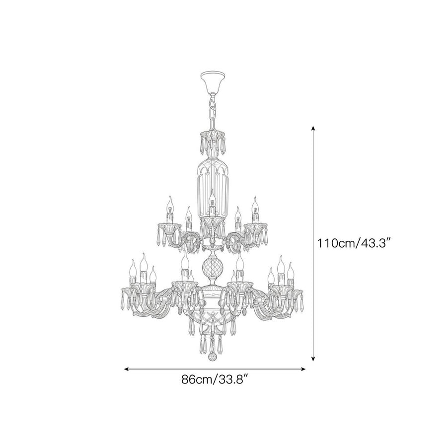 Marlborough Cascading Chandelier – detail 5 — Dimension drawings 3