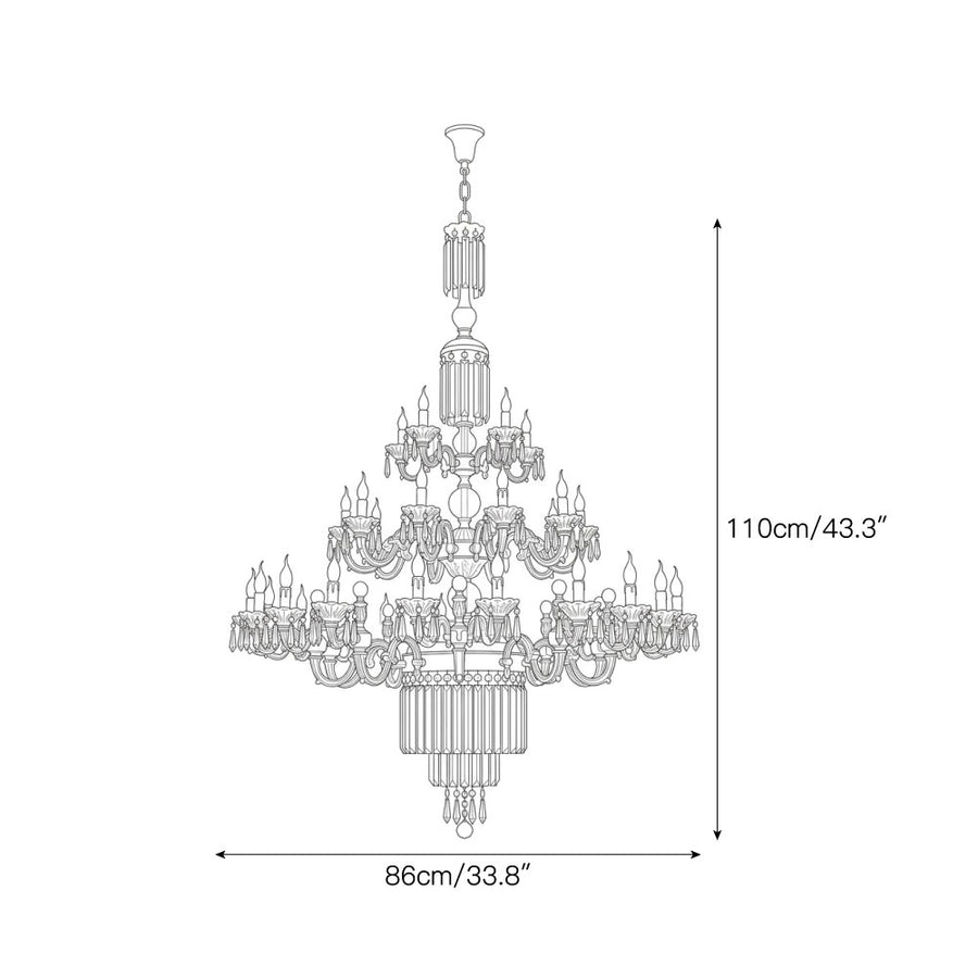 Marlborough Cascading Chandelier – detail 6 — Dimension drawings 4