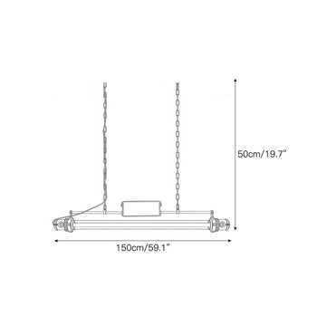 مصباح Marlowe الخطي المعلق — Dimension drawings 1