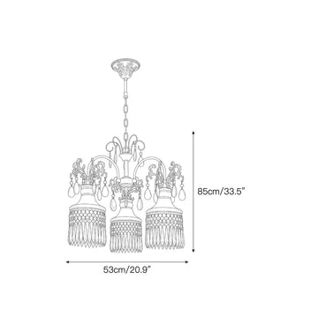 Marquise Crystal Chandelier – detail 3 — Dimension drawings 1