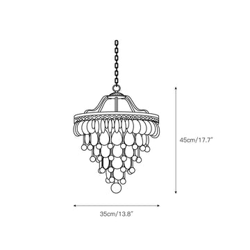 Crystal Inverted Pyramid Chandelier – detail 7 — Dimension drawings 5