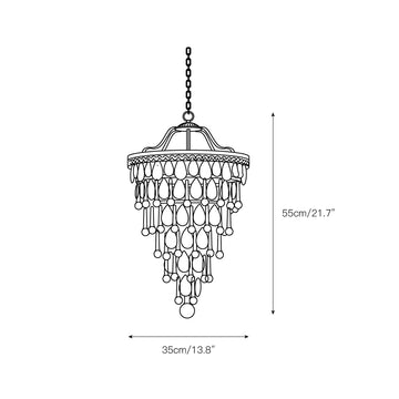 Crystal Inverted Pyramid Chandelier – detail 8 — Dimension drawings 6