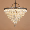 Load image into Gallery viewer, Crystal Inverted Pyramid Chandelier