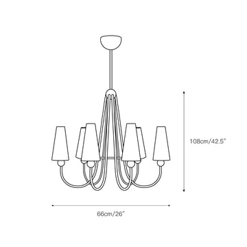 Mavis Chandelier – detail 3 — Dimension drawings 1