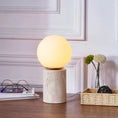 Load image into Gallery viewer, Maxax Deeluxe Travertine Table Lamp