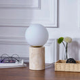 Load image into Gallery viewer, Maxax Deeluxe Travertine Table Lamp