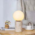Load image into Gallery viewer, Maxax Deeluxe Travertine Table Lamp
