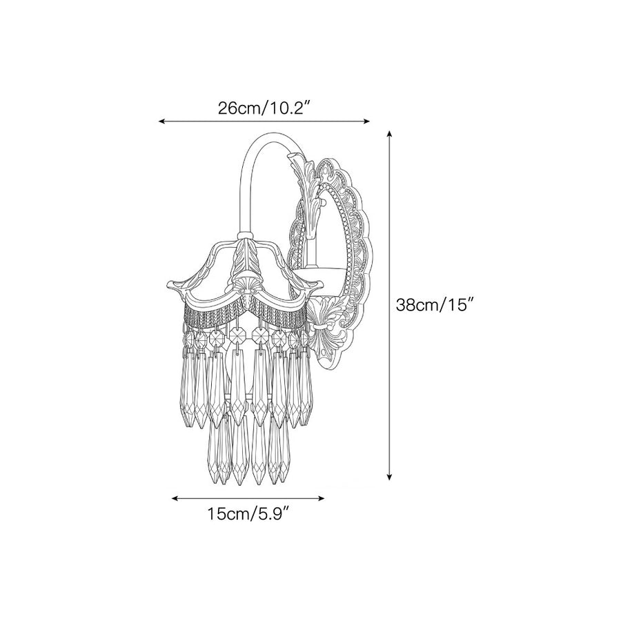 Mayfield Crystal Wall Sconces – detail 3 — Dimension drawings 1