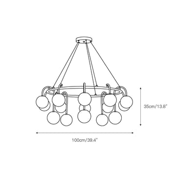 Maytoni Chandelier – detail 5 — Dimension drawings 3