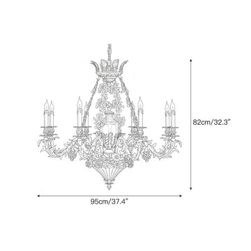 Mazarin Chandelier – detail 4 — Dimension drawings 2