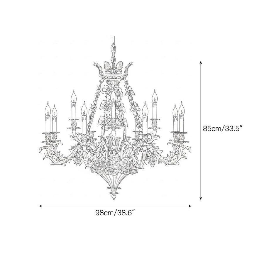 Mazarin Chandelier – detail 5 — Dimension drawings 3