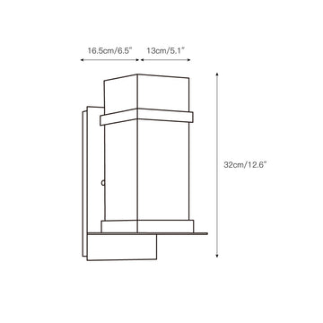 Mcdade Outdoor Wall Light – detail 3 — Dimension drawings 1