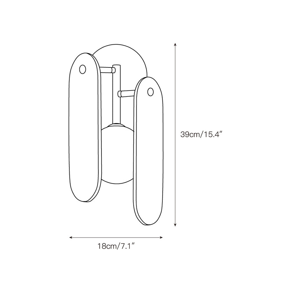 Megalith Wall Lamp – detail 3 — Dimension drawings 1