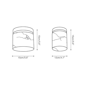 Melange Alabaster Ceiling Light – detail 4 — Dimension drawings 2