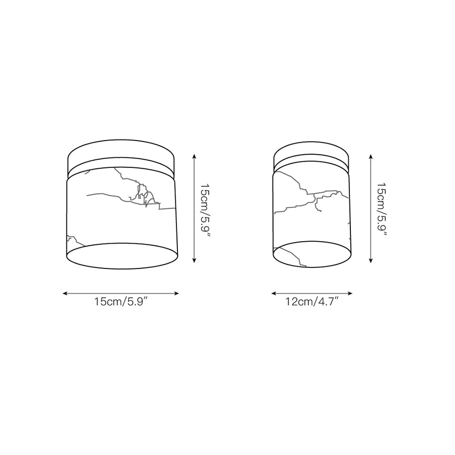 Melange Alabaster Ceiling Light – detail 4 — Dimension drawings 2