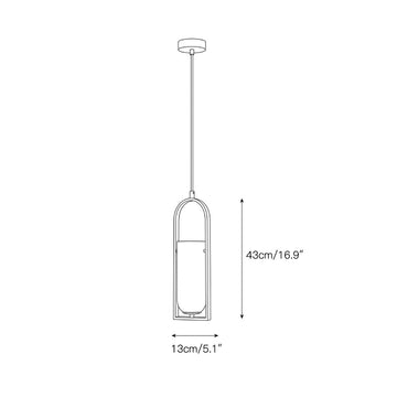 Melange Small Alabaster Pendant Lamp – detail 3 — Dimension drawings 1