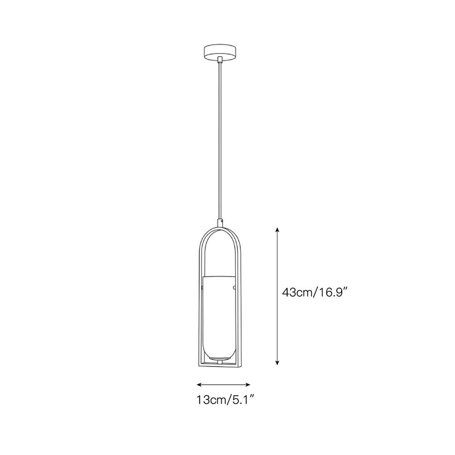Melange Small Alabaster Pendant Lamp – detail 3 — Dimension drawings 1