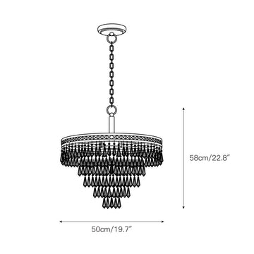 Mercer Chandelier – detail 3 — Dimension drawings 1