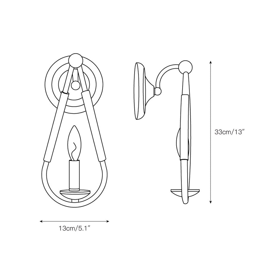 Meridian Wall Lamp – detail 3 — Dimension drawings 1