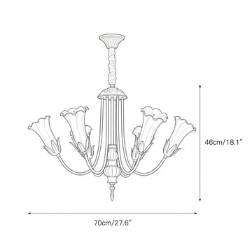 Meyda Chandelier – detail 4 — Dimension drawings 2