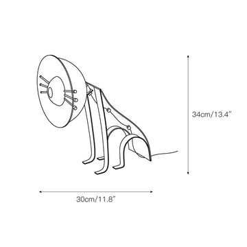 Micha Cat Table Lamp – detail 5 — Dimension drawings 3