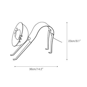 Micha Cat Table Lamp – detail 3 — Dimension drawings 1
