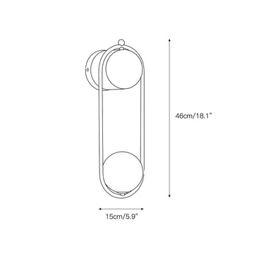 Mila Wall Lamp – detail 3 — Dimension drawings 1